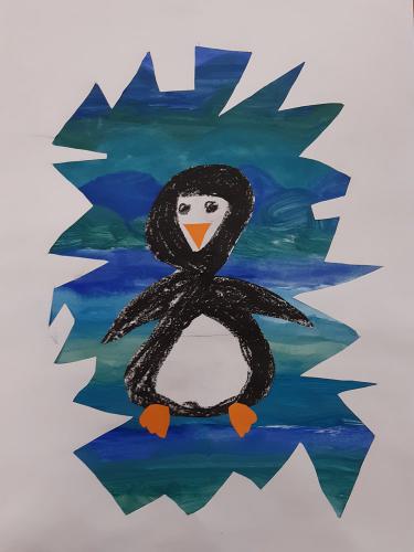 Januar - Pinguin im Eismeer